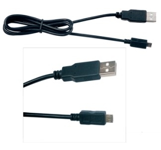 Αρρενωπά μαύρα γρήγορα χρεώνοντας 2,0 καλώδιο μικροϋπολογιστών USB 5 καρφιτσών